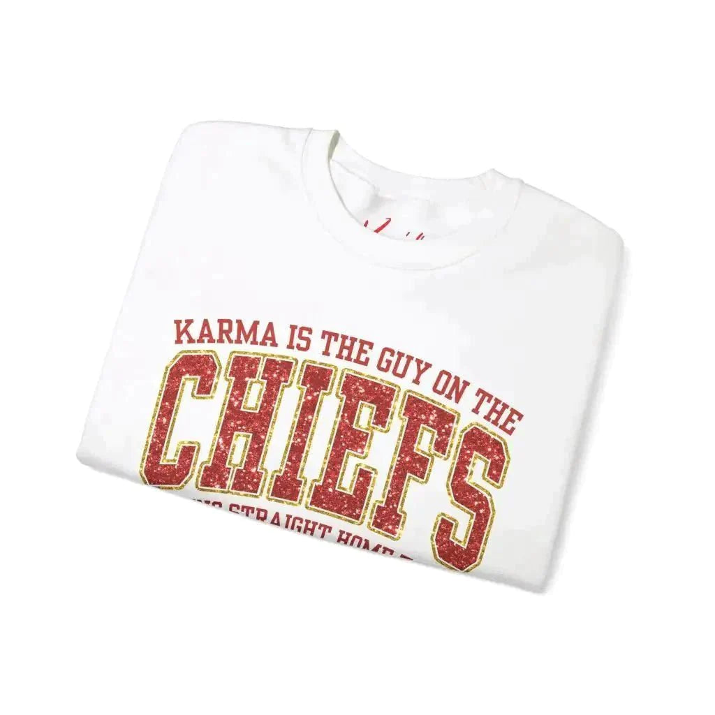 Karma is the Guy on the Chiefs Unisex Heavy Blend™ Crewneck Sweatshirt - Kennidi Fierce Attire