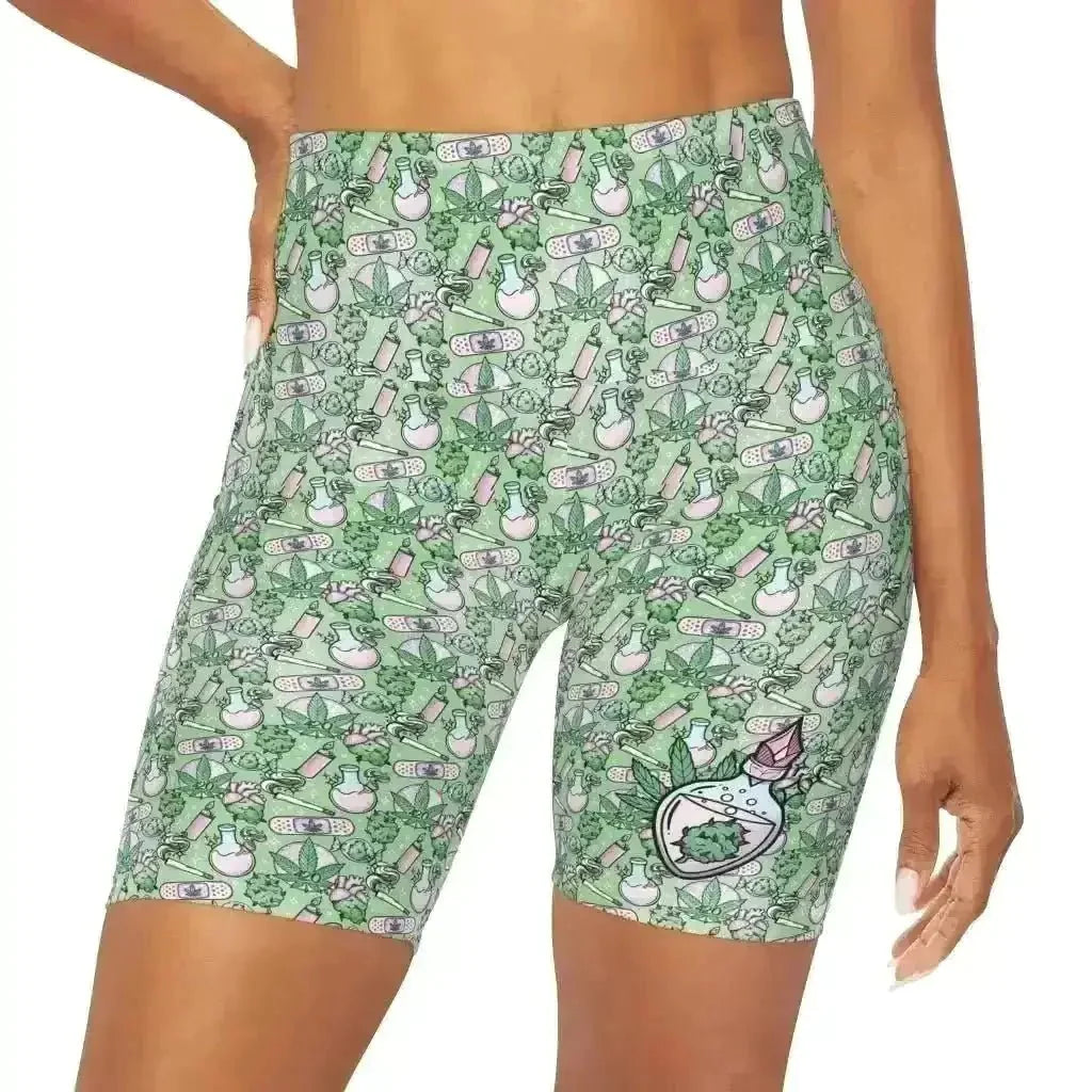 Kennidi Fierce Attire: Elevate Your Yoga Game with Cannabis Joy Shorts! - Kennidi Fierce Attire