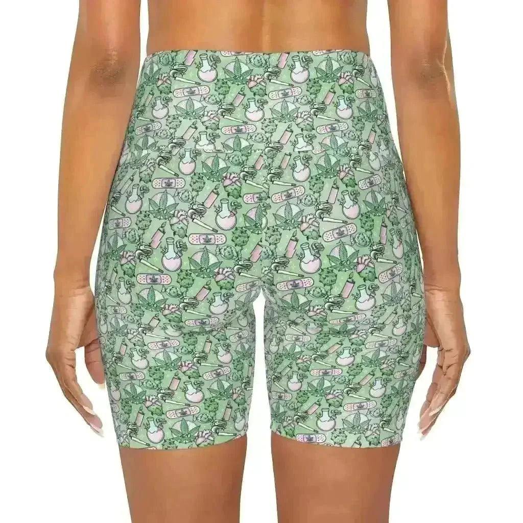 Kennidi Fierce Attire: Elevate Your Yoga Game with Cannabis Joy Shorts! - Kennidi Fierce Attire