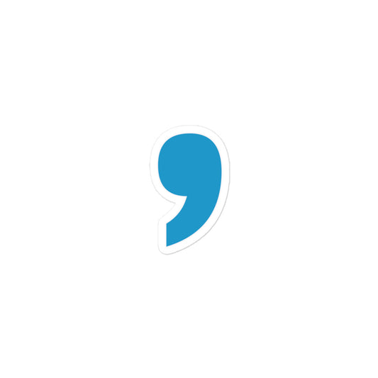 Comma Blue for Kamala Bubble-free stickers