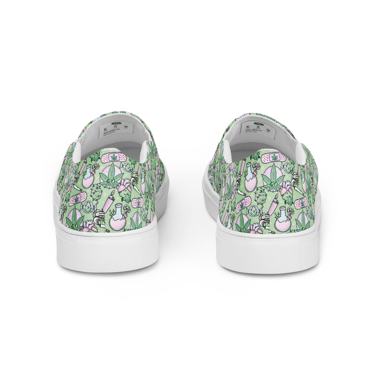 Cannabis Joy Canvas Slip-Ons Shoes