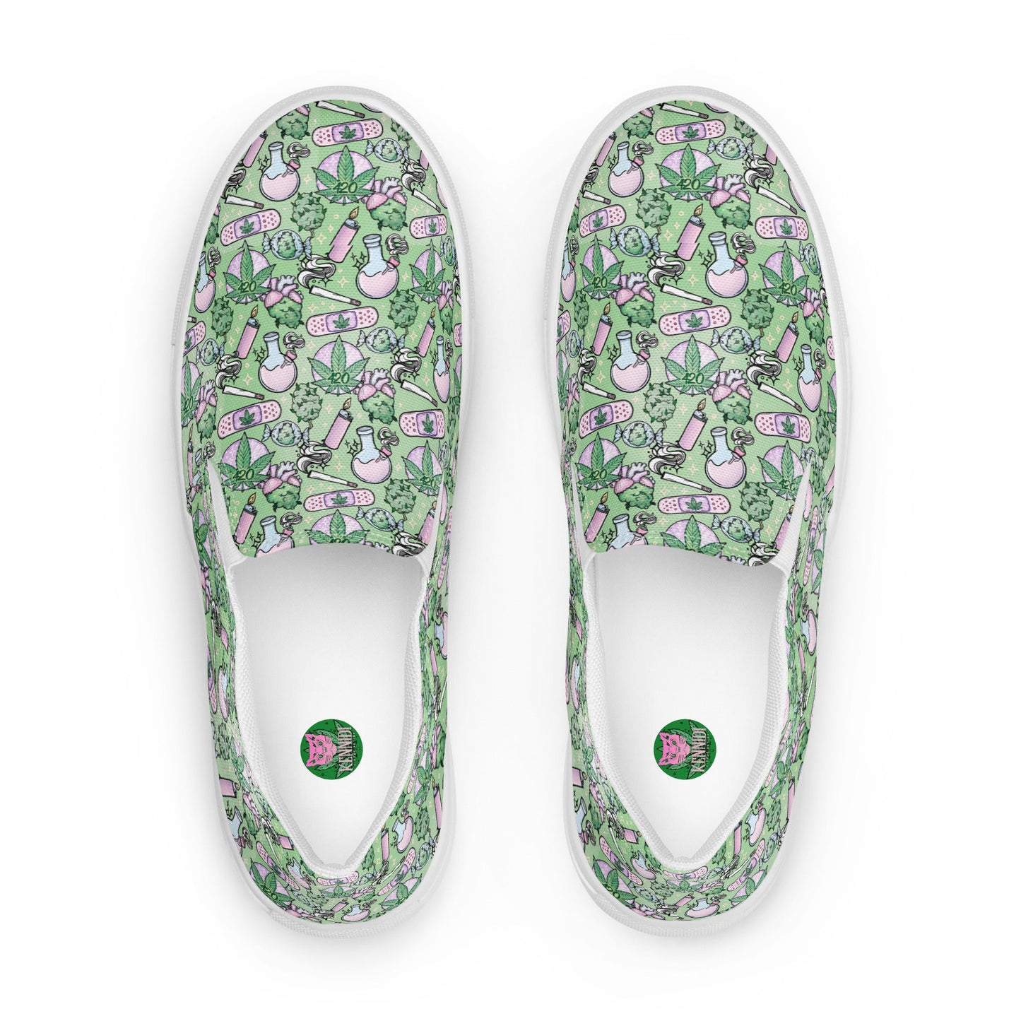 Cannabis Joy Canvas Slip-Ons Shoes