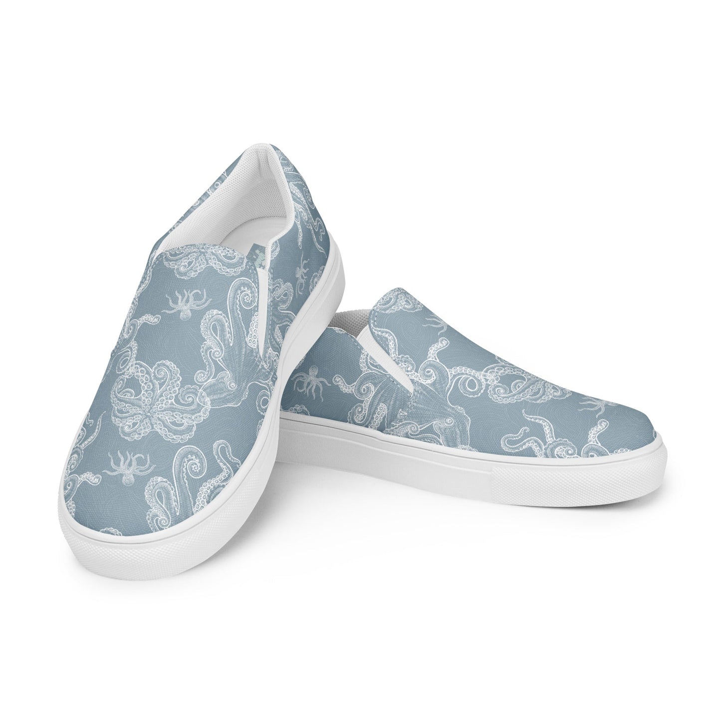 Blue Octopus Men’s Slip-On Canvas Shoes