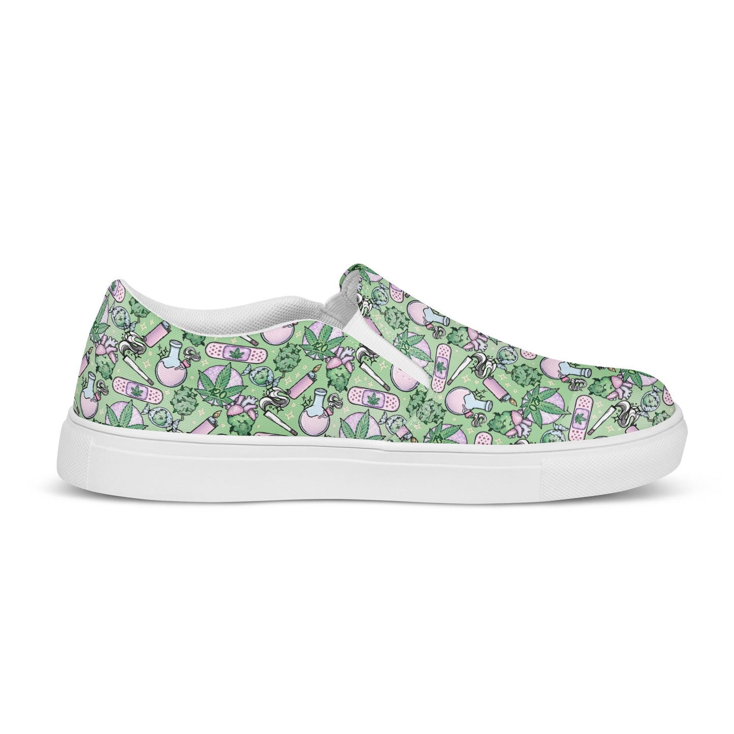 Cannabis Joy Canvas Slip-Ons Shoes