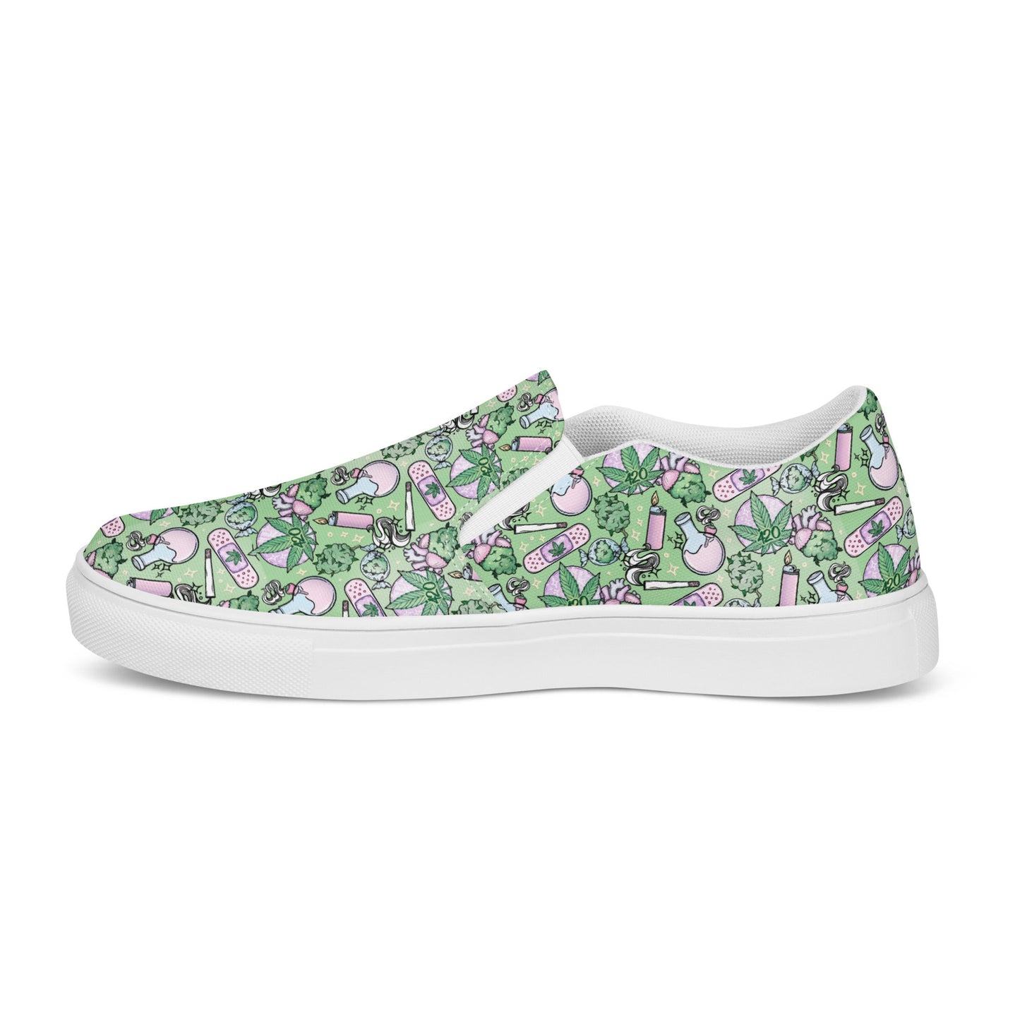 Cannabis Joy Canvas Slip-Ons Shoes