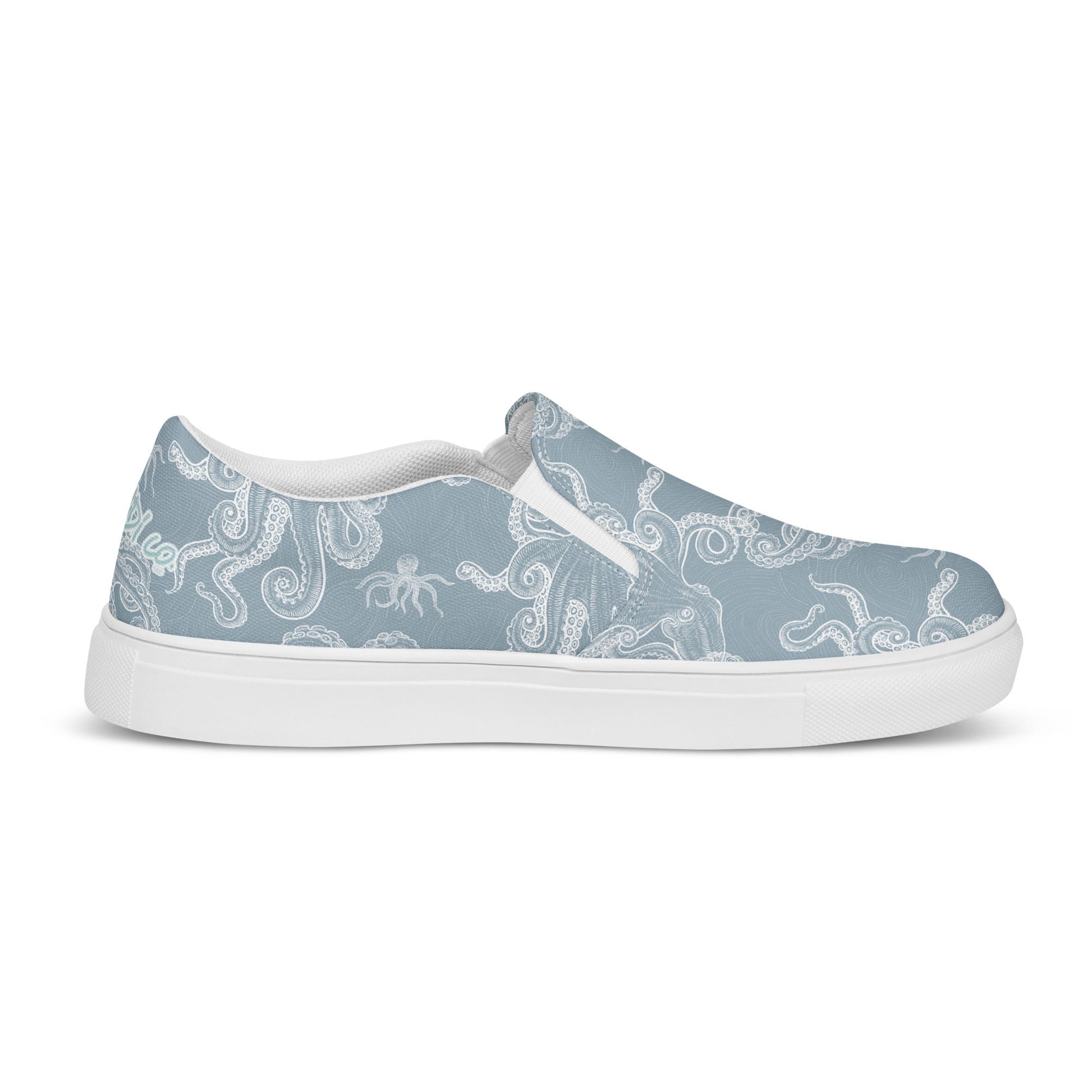 Blue Octopus Men’s Slip-On Canvas Shoes