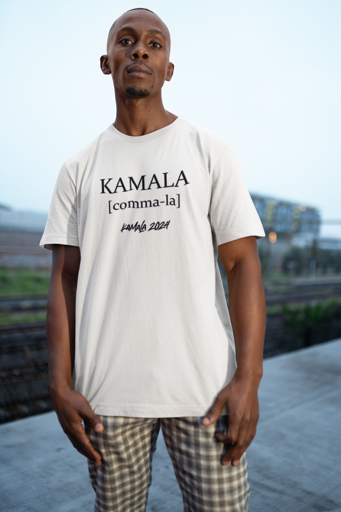 KAMALA [comma-la] Pronunciation Unisex Heavy Cotton Tee