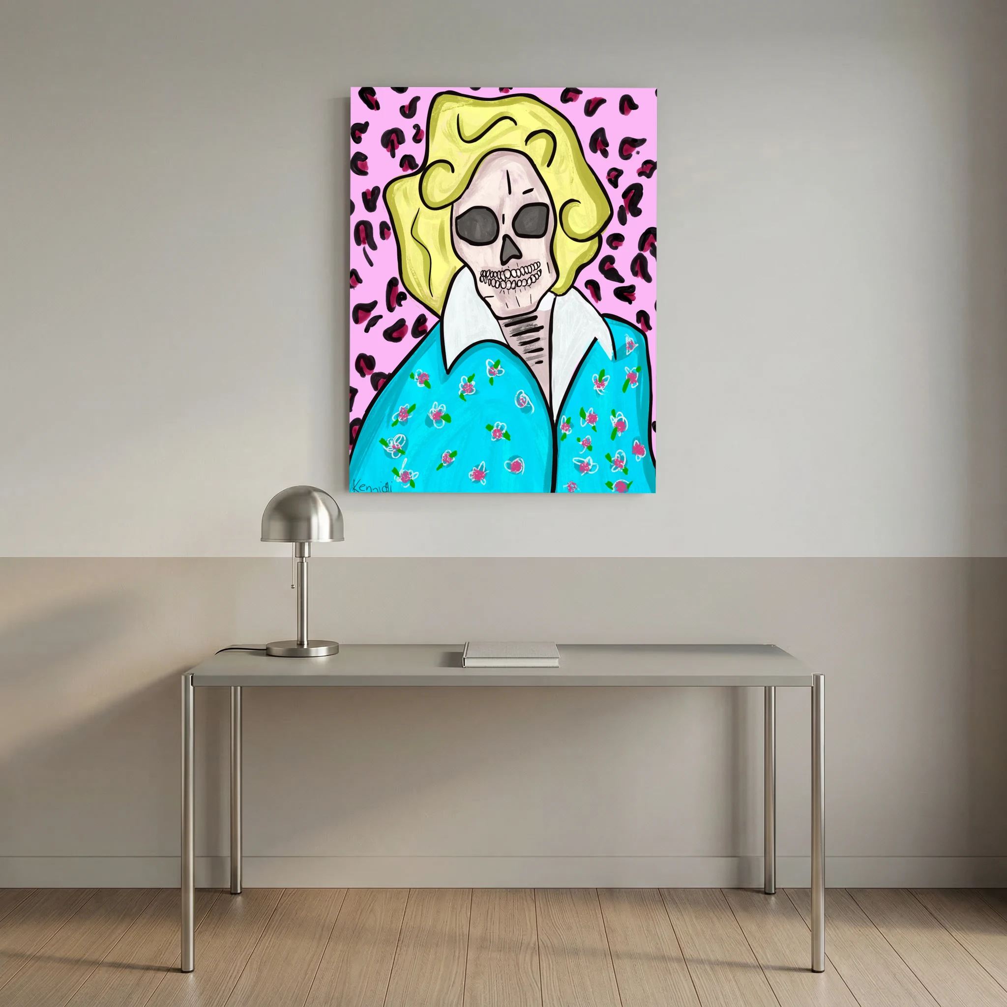 Golden Girls- Skull Art Canvas Print by Kennidi