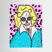 Golden Girls- Skull Art Canvas Print by Kennidi