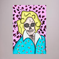 Golden Girls Rose Skull Print by Kennidi