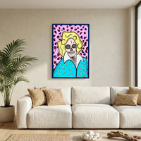 Golden Girls Rose Skull Print Framed art by Kennidi 