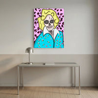 Golden Girls-Rose Skull Art Canvas Print by Kennidi