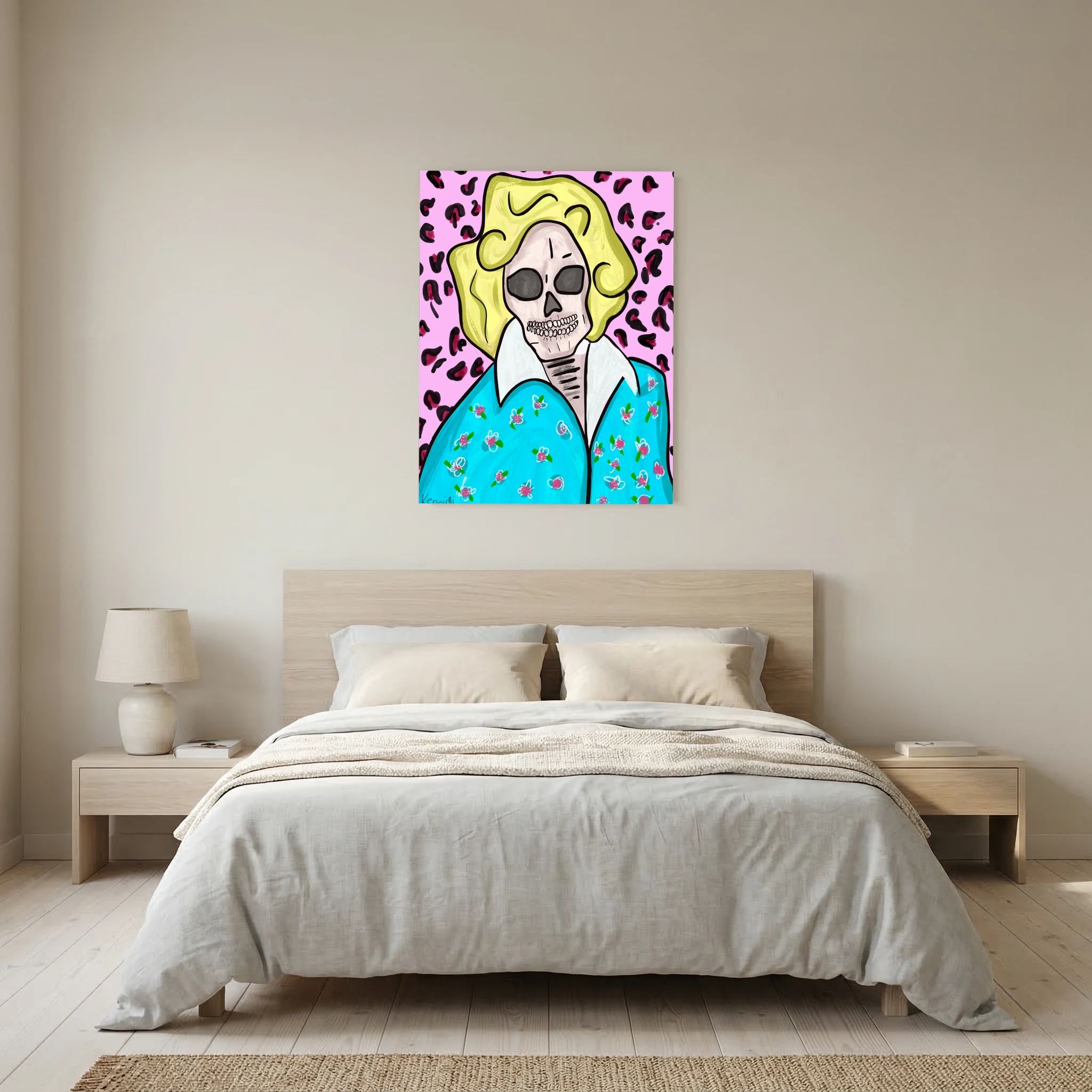 Golden Girls Rose Skull Print by Kennidi