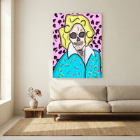 Golden Girls- Skull Art Canvas Print by Kennidi