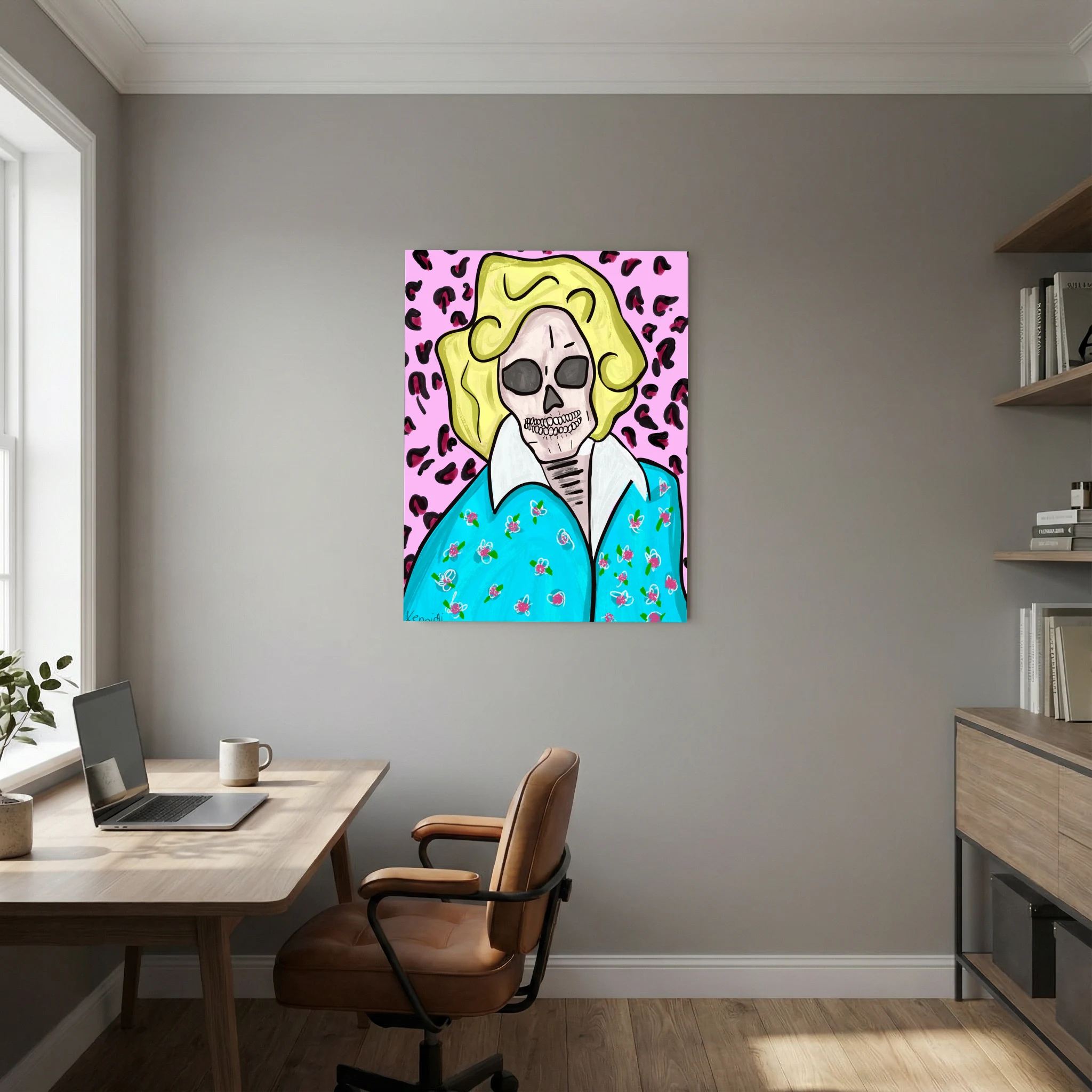 Golden Girls Rose Skull Print by Kennidi
