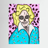 Golden Girls Rose Skull Print by Kennidi