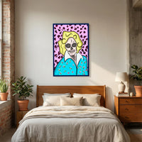 Golden Girls Rose Skull Print Framed art by Kennidi 