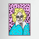 Golden Girls Rose Skull Print Framed art by Kennidi 