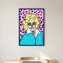 Golden Girls Rose Skull Print Framed art by Kennidi 