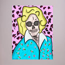 Golden Girls-Rose Skull Art Canvas Print by Kennidi