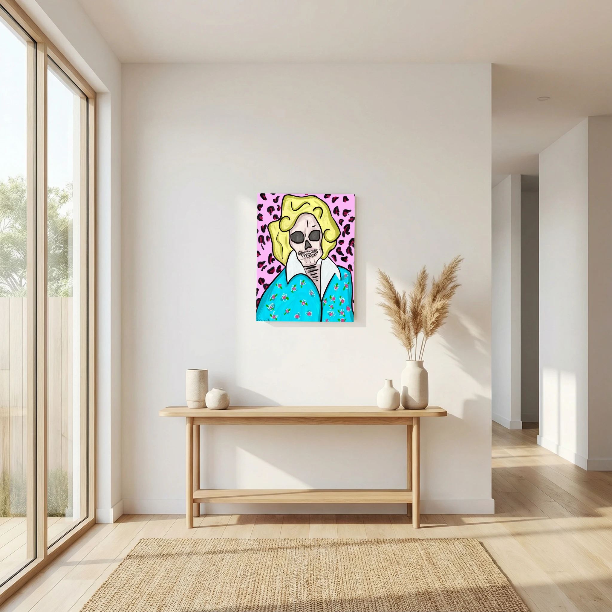 Golden Girls Rose Skull Print by Kennidi