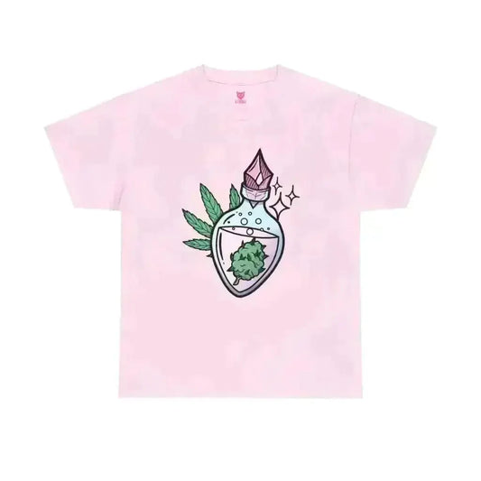 Potion Bud Heavy Cotton Tee: Cannabis Chic! - Kennidi Fierce Attire