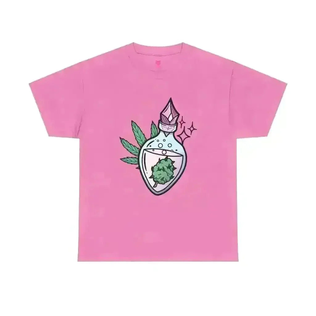 Potion Bud Heavy Cotton Tee: Cannabis Chic! - Kennidi Fierce Attire