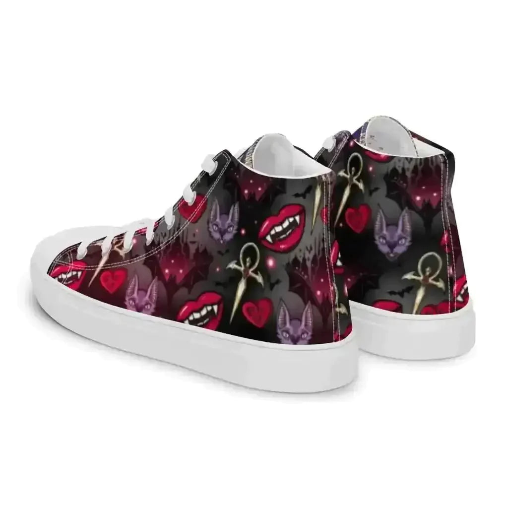 Pounce in Style with Dark Cat Vamp Canvas Shoes - Kennidi Fierce Attire