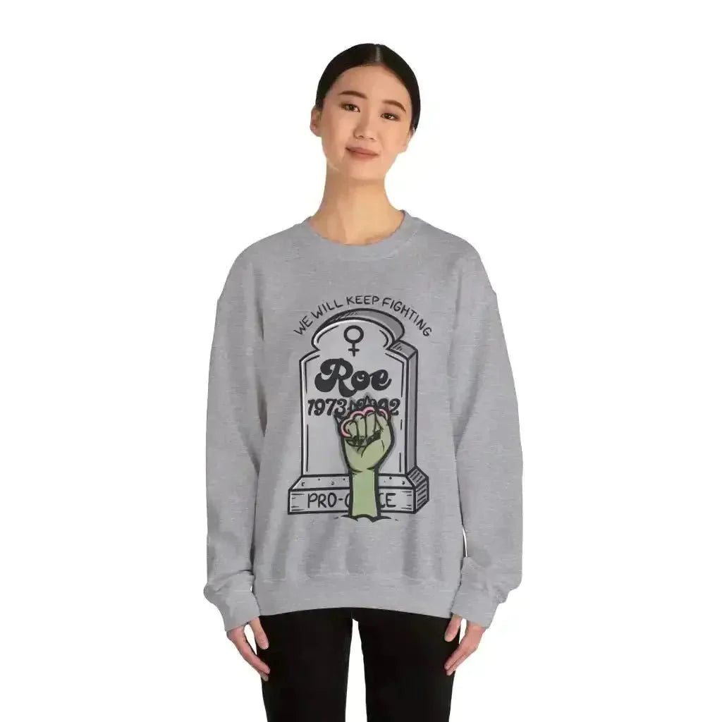 Roe Gravestone Pro Choice Artistic Unisex Heavy Blend™ Crewneck Sweatshirt - Kennidi Fierce Attire