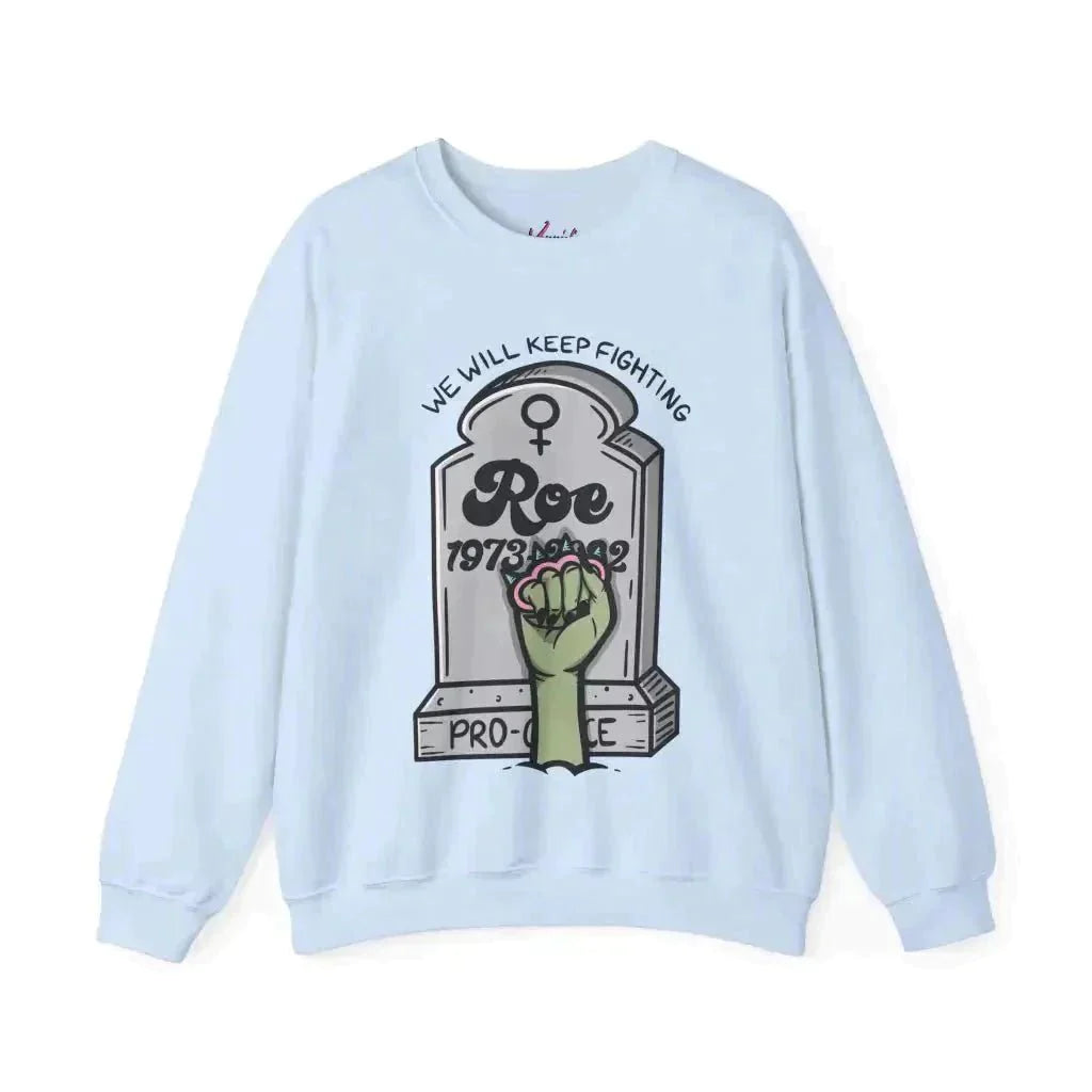 Roe Gravestone Pro Choice Artistic Unisex Heavy Blend™ Crewneck Sweatshirt - Kennidi Fierce Attire