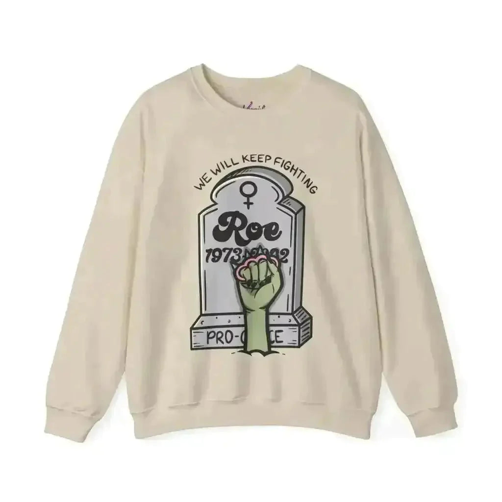 Roe Gravestone Pro Choice Artistic Unisex Heavy Blend™ Crewneck Sweatshirt - Kennidi Fierce Attire