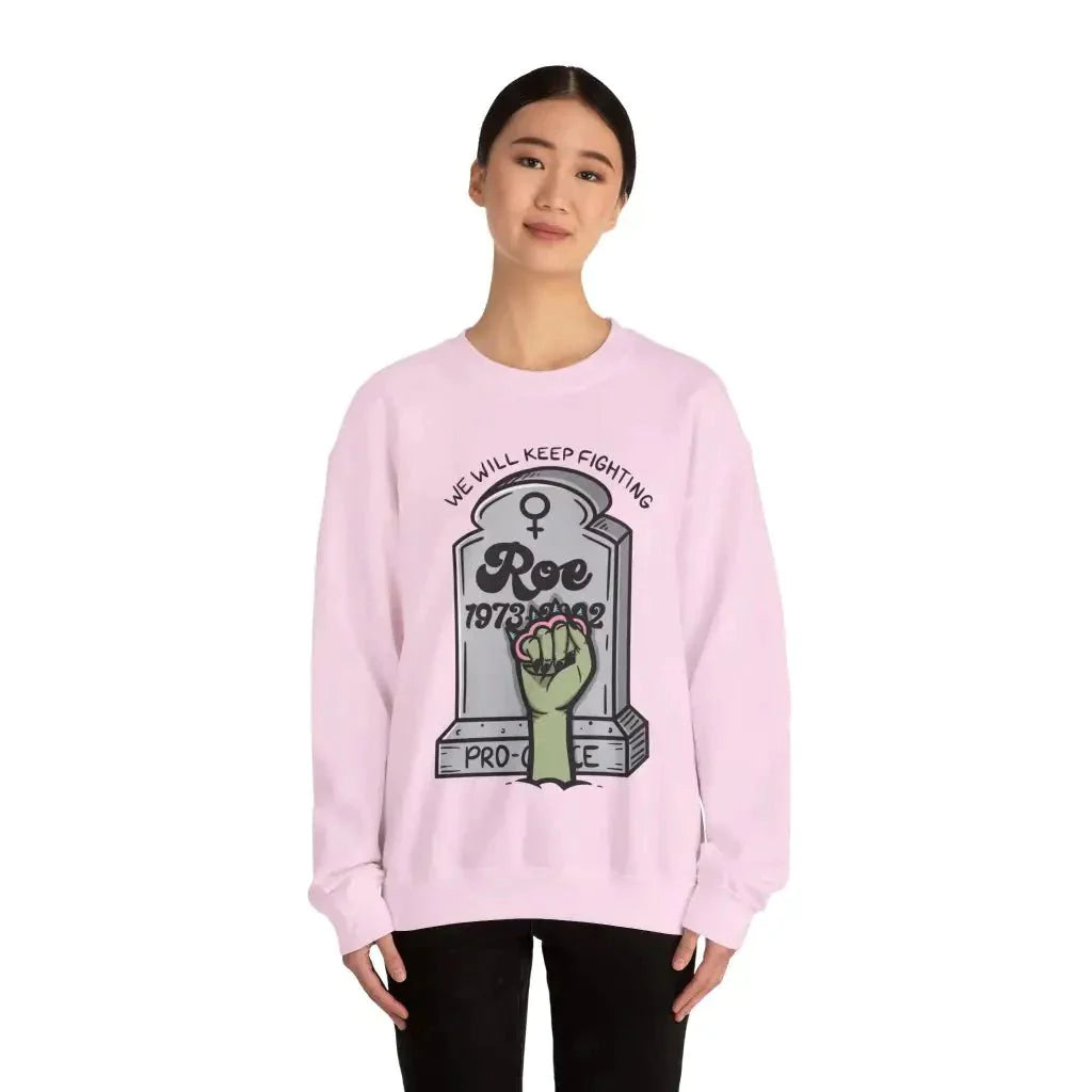 Roe Gravestone Pro Choice Artistic Unisex Heavy Blend™ Crewneck Sweatshirt - Kennidi Fierce Attire