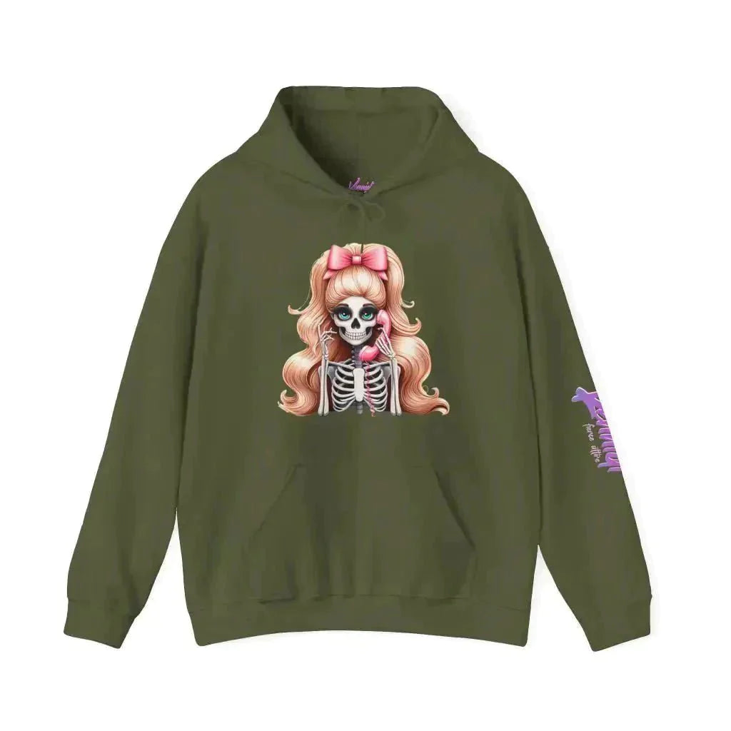 Skeleton Doll Unisex Heavy Blend™ Hooded Sweatshirt - Kennidi Fierce Attire