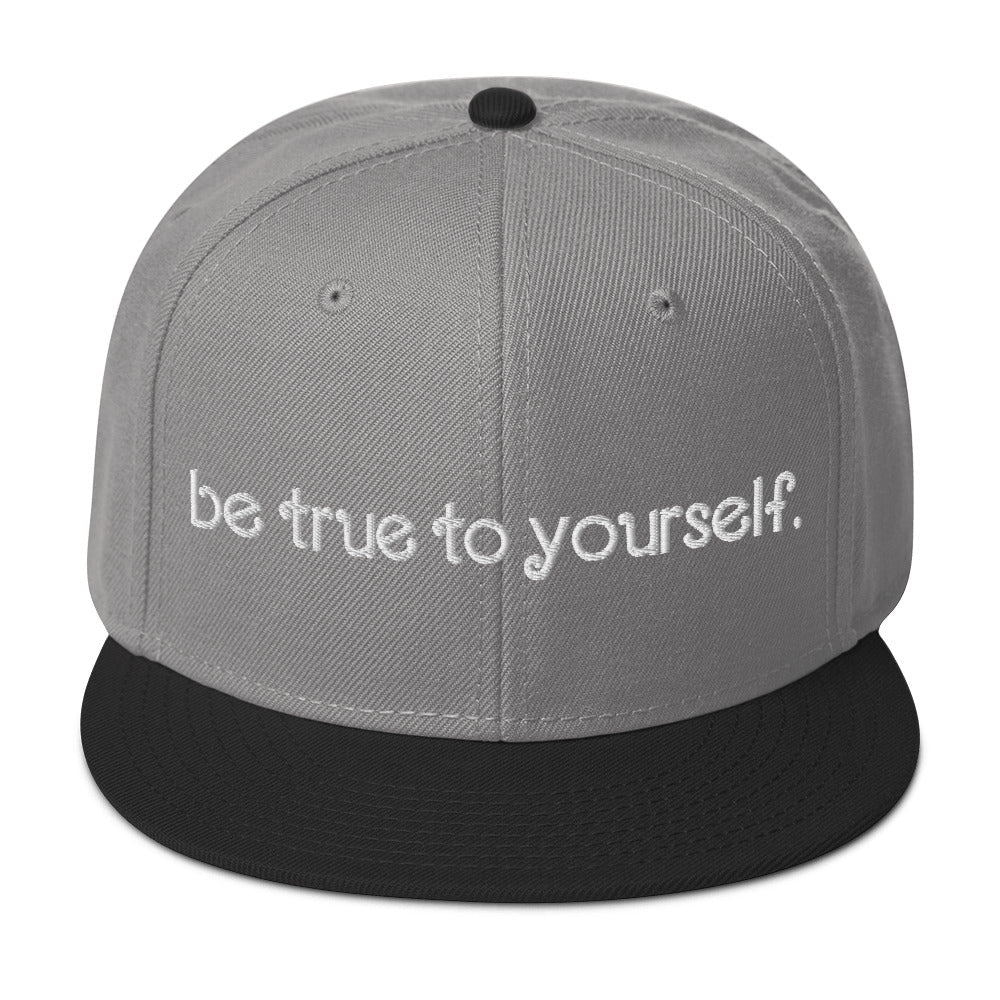 Trans Love 3.0: Be True To Yourself Snapback Hat - Black / Gray