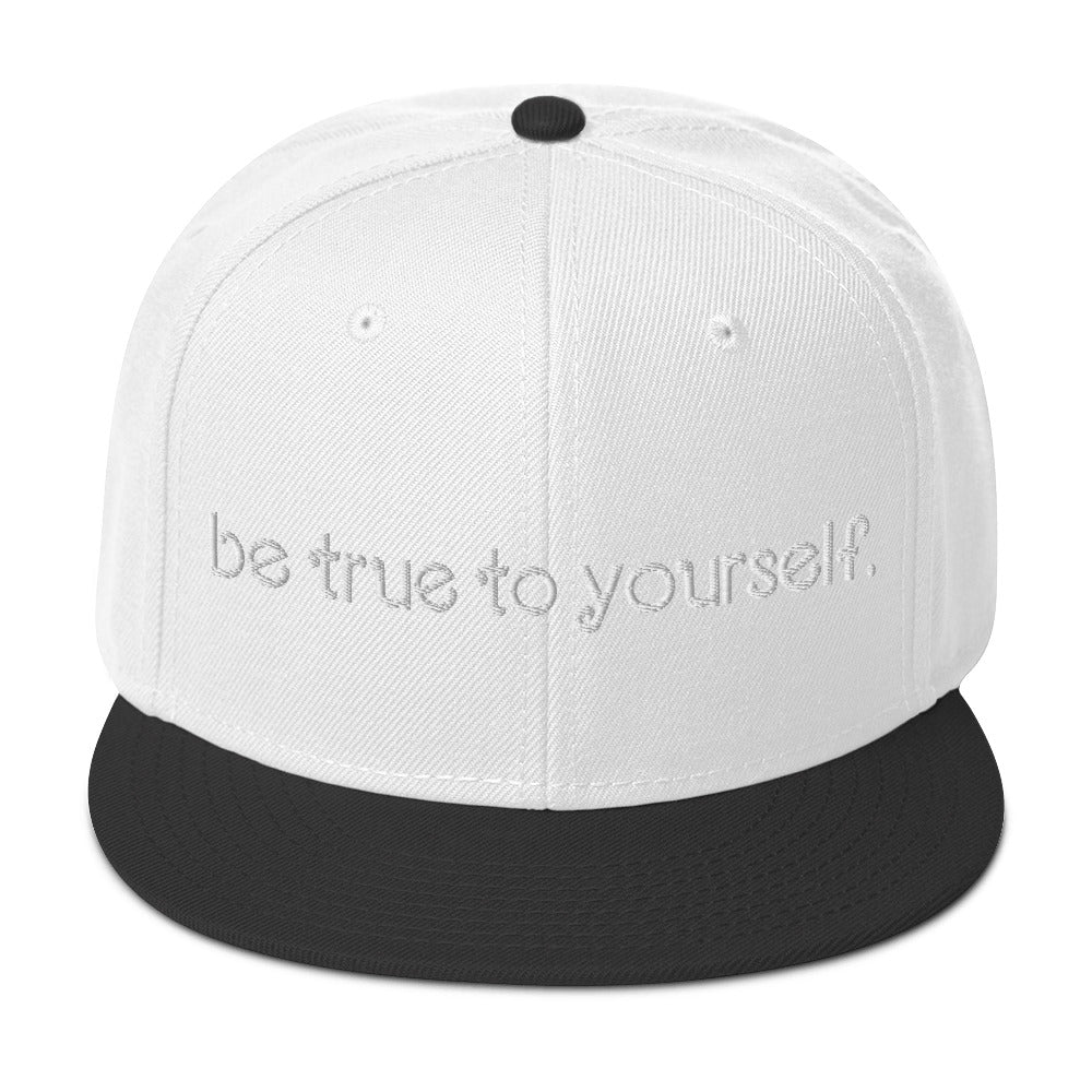 Trans Love 3.0: Be True To Yourself Snapback Hat - Black / White