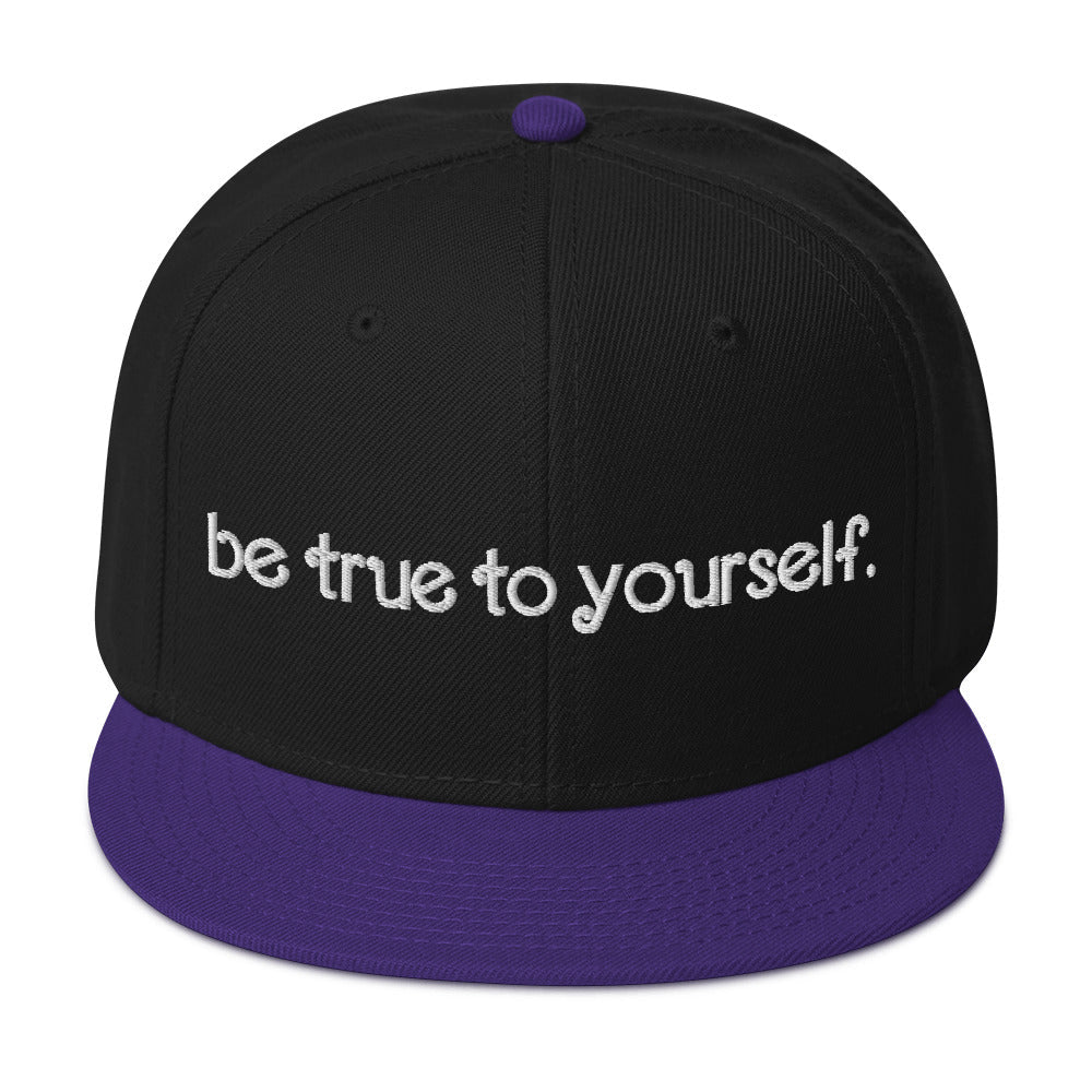 Trans Love 3.0: Be True To Yourself Snapback Hat - Purple / Black