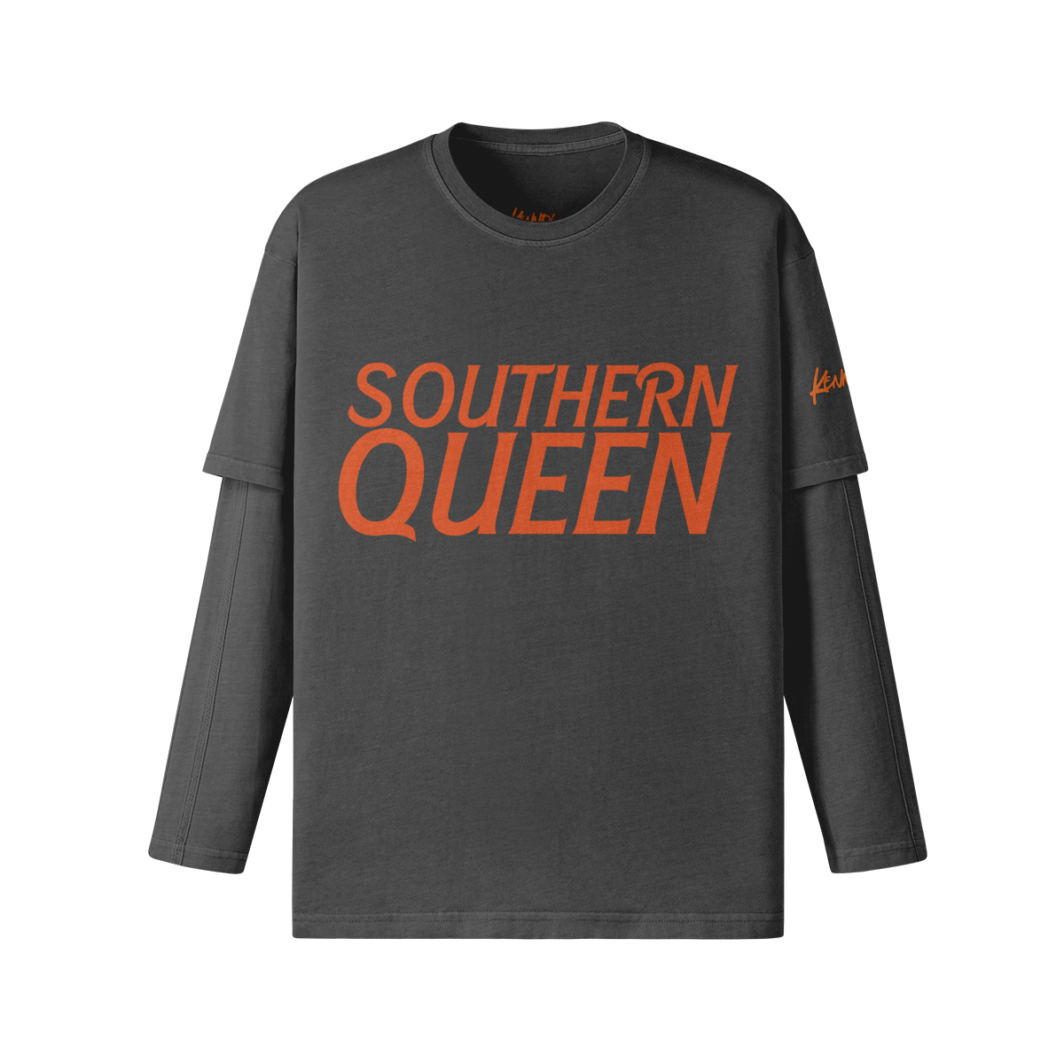 Southern Queen Unisex Faux-layered Faded Long Sleeve