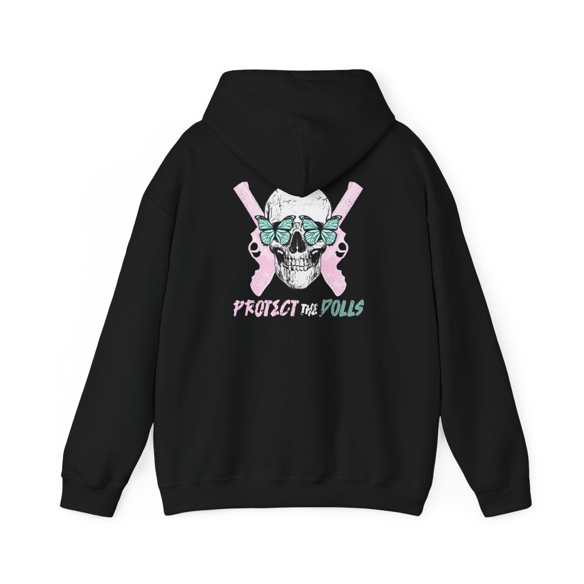 Protect the Dolls Hoodie — Skull & Pistols Trans Rights Graphic Hoodie