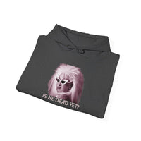 Is He Dead Yet? Divine Portrait Hoodie — Retro Drag Statement Pullover