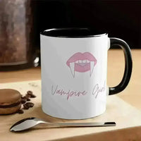 Thumbnail for Vampire Girl Accent Mug: Spooky Sips Await! - Kennidi Fierce Attire