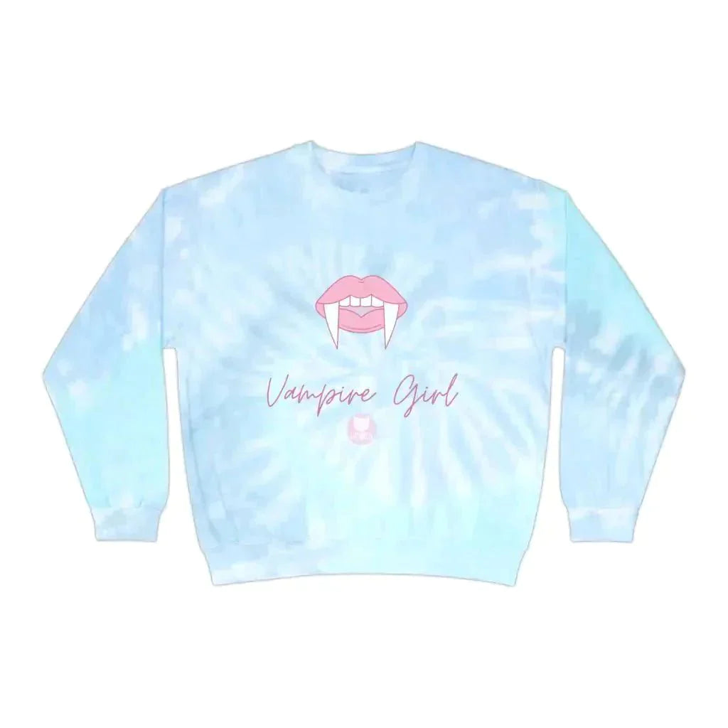 Vampire Girl Unisex Tie-Dye Sweatshirt - Kennidi Fierce Attire