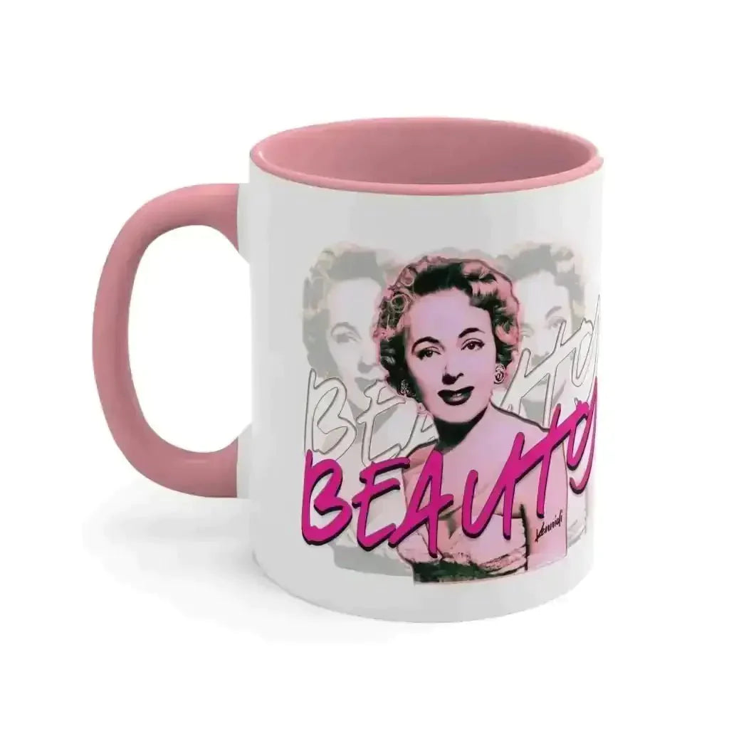 Vintage Beauty Accent Coffee Mug - Add Some Charm to Your Morning Routine! - Kennidi Fierce Attire
