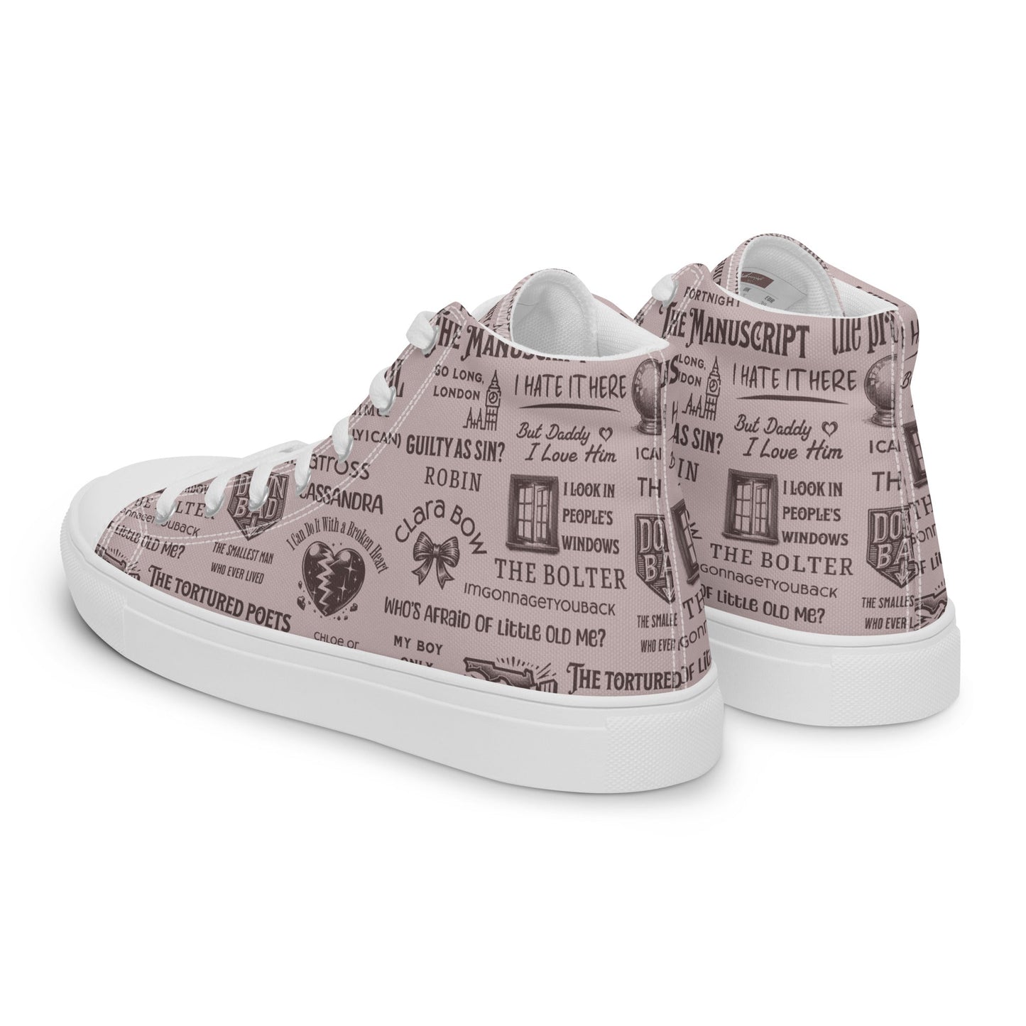 Tortured Poets Department Women’s high top canvas shoes