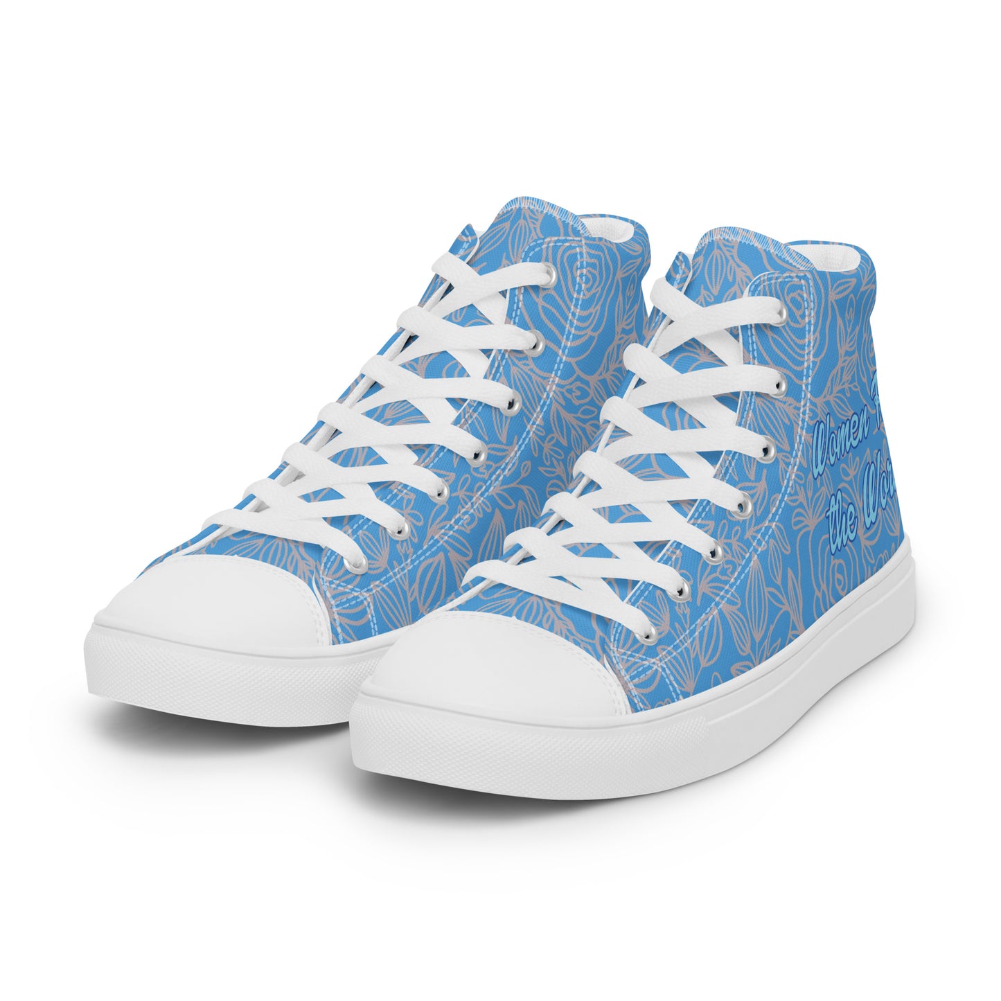 Kamala Blue Rose 47 Women’s high top canvas shoes