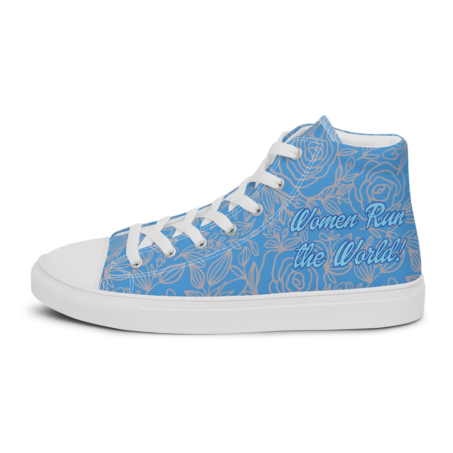 Kamala Blue Rose 47 Women’s high top canvas shoes