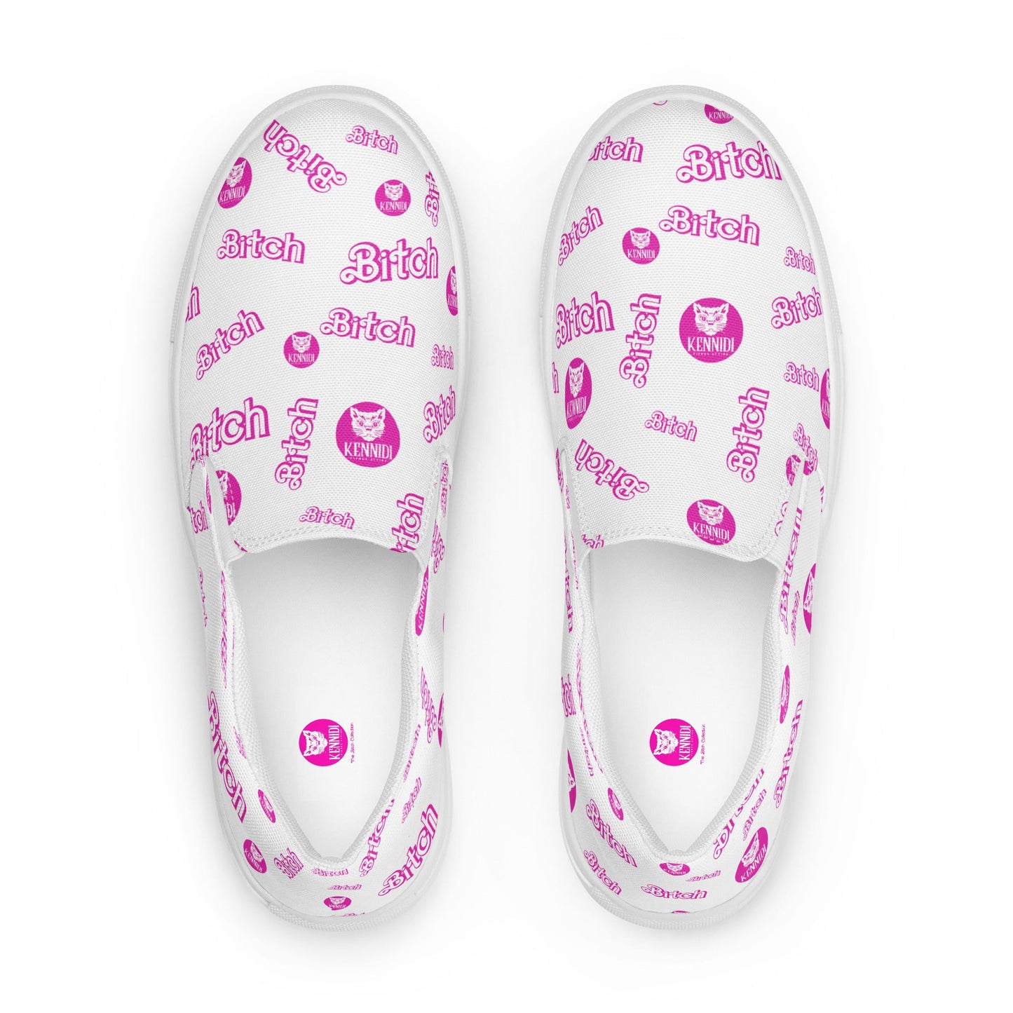 Bitch Barbie Pink Slip-On Canvas Shoes