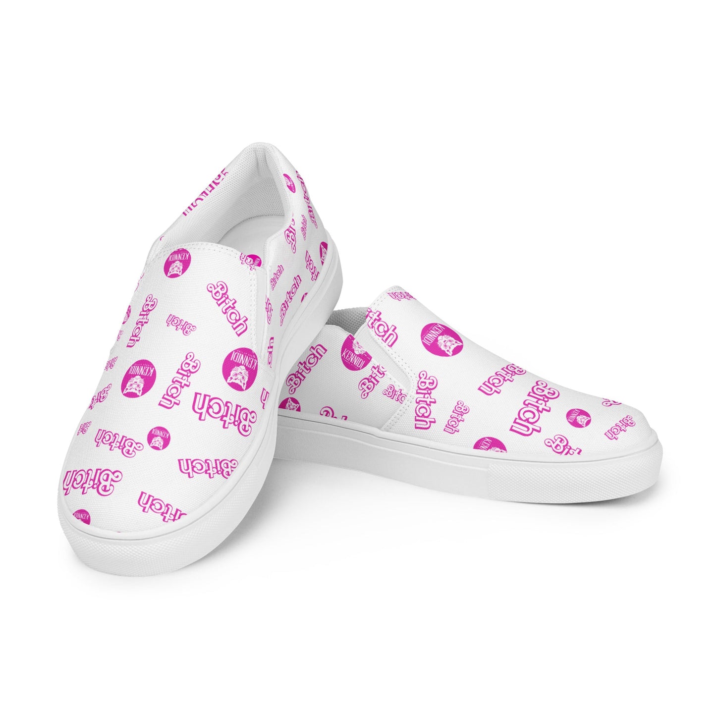 Bitch Barbie Pink Slip-On Canvas Shoes