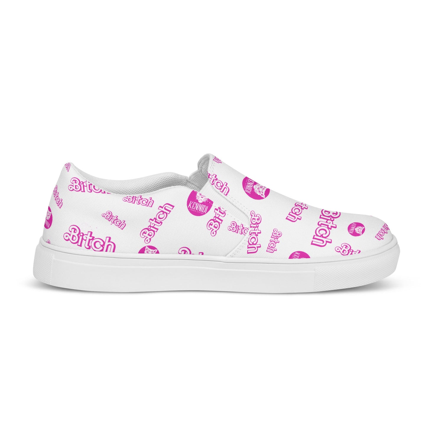 Bitch Barbie Pink Slip-On Canvas Shoes