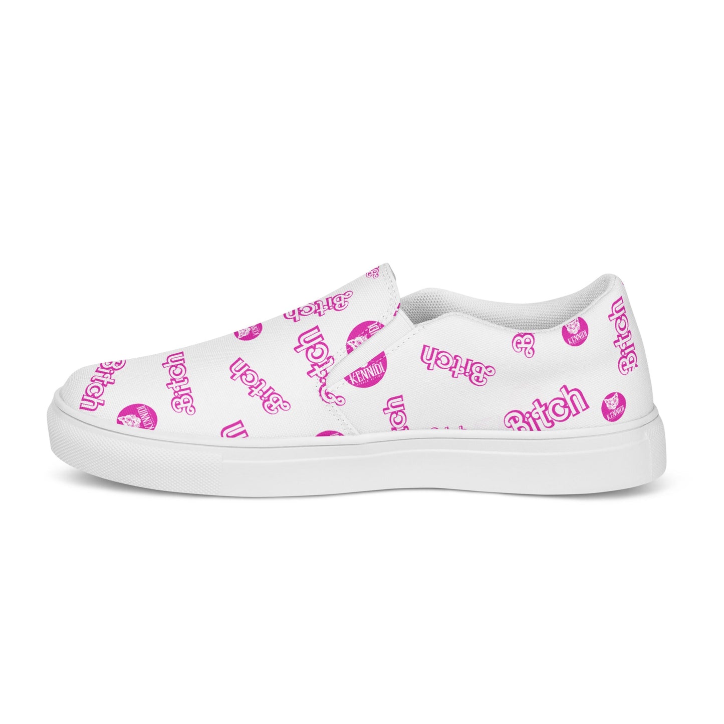 Bitch Barbie Pink Slip-On Canvas Shoes