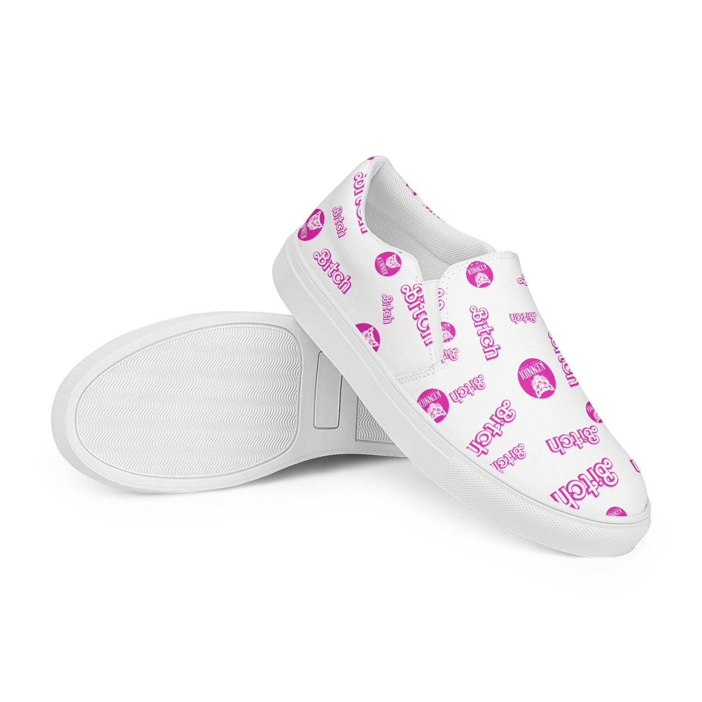 Bitch Barbie Pink Slip-On Canvas Shoes